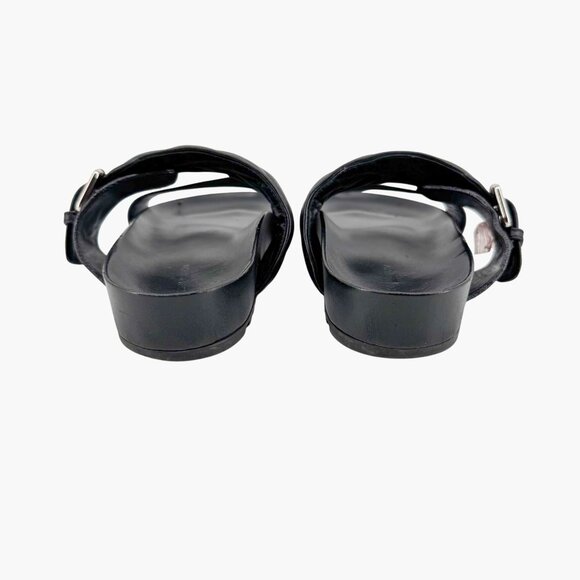 Louis Vuitton New Wave Bom Dia Slide Sandal Size 38 US 8 Black Rainbow Logo Mule - Picture 7 of 15